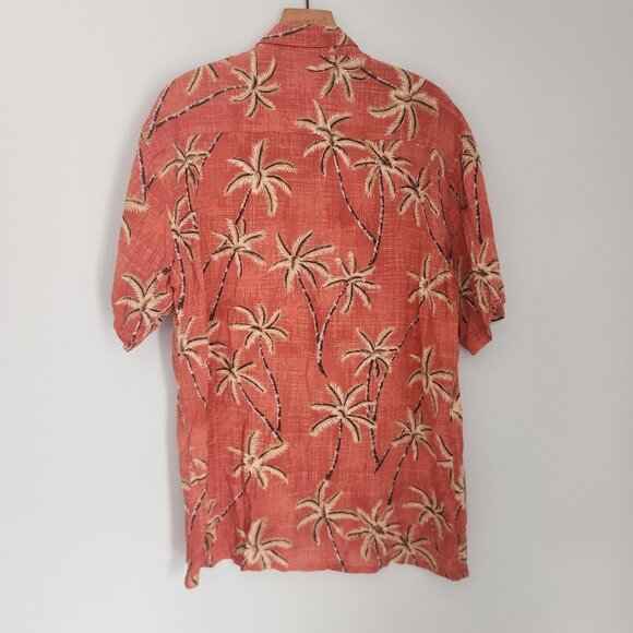 Windham Pointe Hawaiian Shirt Rayon Floral Vacation Red Button Up Medium - Picture 5 of 9
